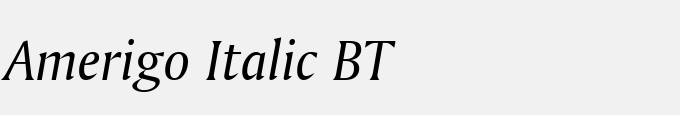 Amerigo Italic BT
