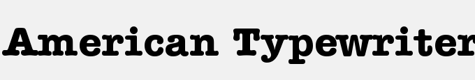 American Typewriter Bold BT