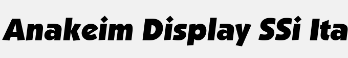 Anakeim Display SSi Italic