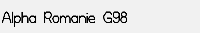 Alpha Romanie G98