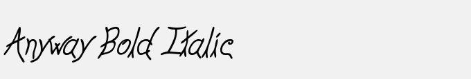Anyway Bold Italic