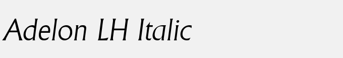 Adelon LH Italic