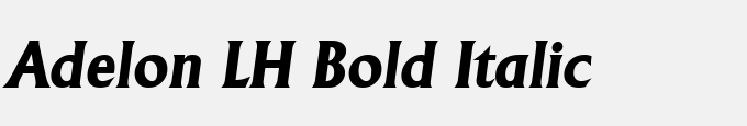 Adelon LH Bold Italic