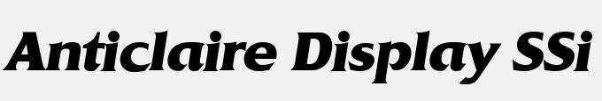Anticlaire Display SSi Italic