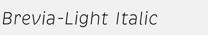 Brevia-Light Italic