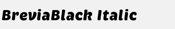 Brevia-Black Italic