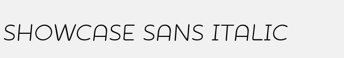 Showcase Sans Italic
