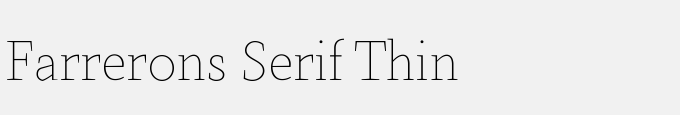 Farrerons Serif Thin