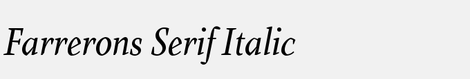 Farrerons Serif Italic