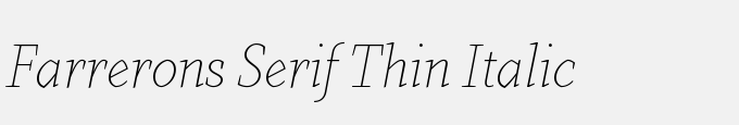 Farrerons Serif Thin Italic