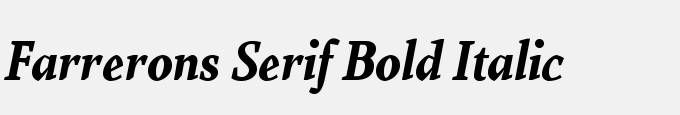 Farrerons Serif Bold Italic