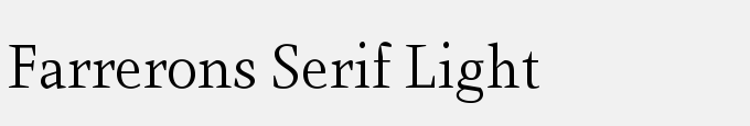 Farrerons Serif Light