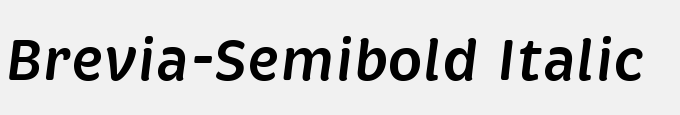 Brevia-Semibold Italic