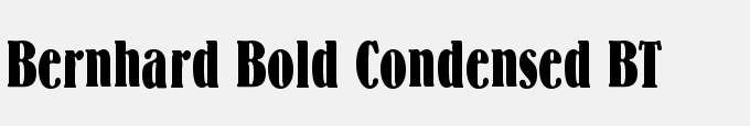Bernhard Bold Condensed BT