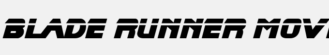 Blade Runner Movie Font