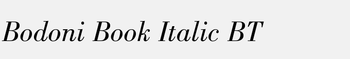 Bodoni Book Italic BT