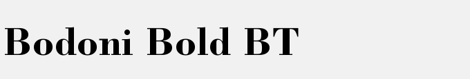Bodoni Bold BT