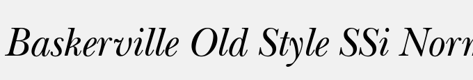 Baskerville Old Style SSi Normal