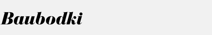 Bauer Bodoni Black Italic BT