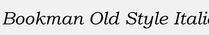 Bookman Old Style Italic