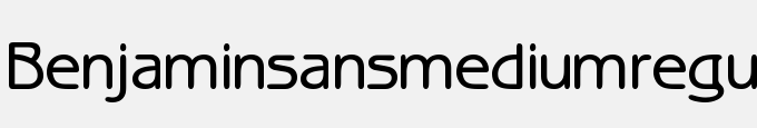 Benjamin Sans Medium-Regular