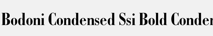 Bodoni Condensed SSi Bold Condensed