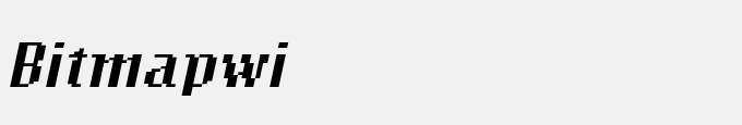 Bitmap Wide Italic