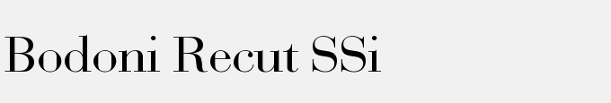 Bodoni Recut SSi