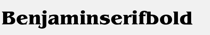 Benjamin Serif-Bold