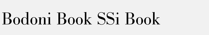 Bodoni Book SSi Book