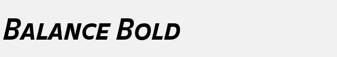 Balance Bold Caps Italic