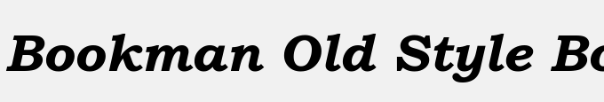 Bookman Old Style Bold Italic