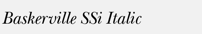 Baskerville SSi Italic