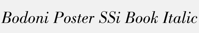 Bodoni Poster SSi Book Italic