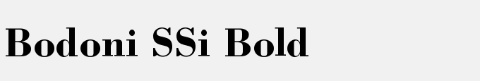Bodoni SSi Bold