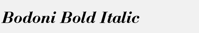 Bodoni Bold Italic