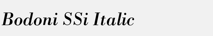 Bodoni SSi Italic