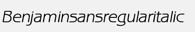 Benjamin Sans-Regular Italic