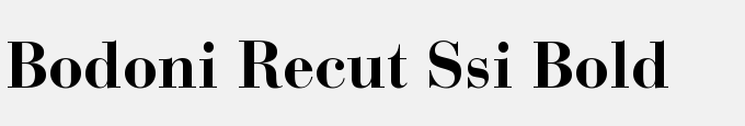 Bodoni Recut SSi Bold