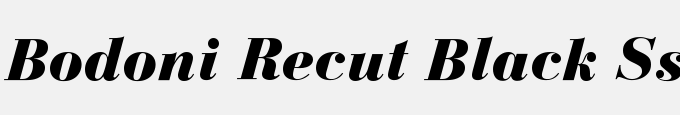 Bodoni Recut Black SSi Black Italic