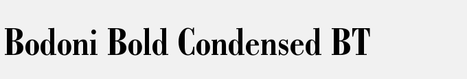 Bodoni Bold Condensed BT