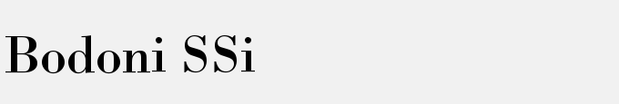 Bodoni SSi