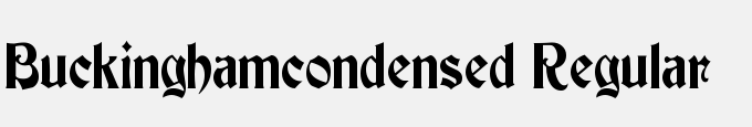 Buckingham Condensed Regular