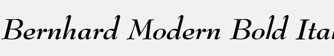 Bernhard Modern Bold Italic BT