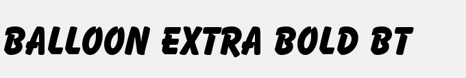 Balloon Extra Bold BT