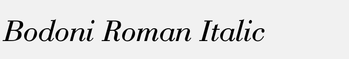 Bodoni Roman Italic