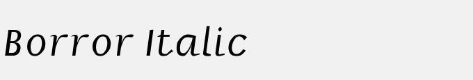 Borror Italic