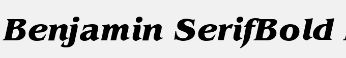 Benjamin Serif-Bold Italic