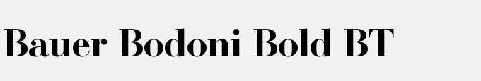 Bauer Bodoni Bold BT