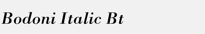Bodoni Italic BT